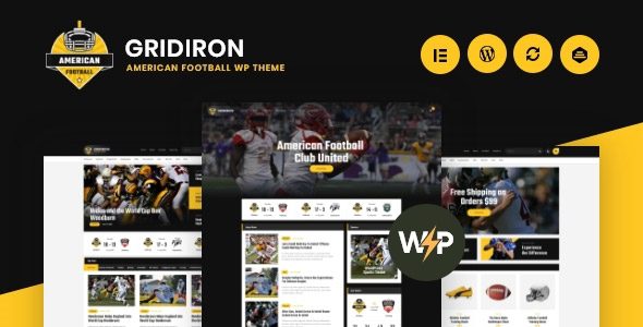 Gridiron – American Football and NFL Superbowl Team WordPress Theme