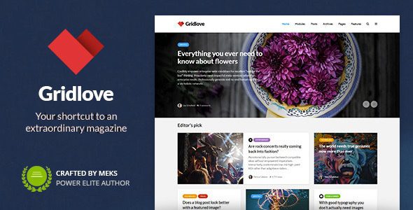 Gridlove – Creative Grid Style News Magazine WordPress Theme