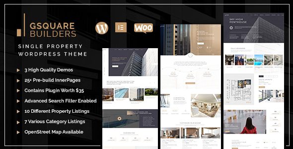 Gsquare – Real Estate WordPress Theme