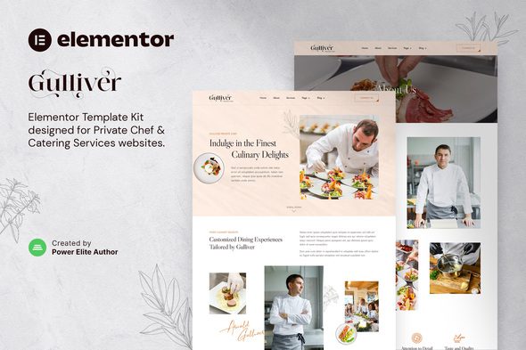 Gulliver – Private Chef and Personal Dining Services Elementor Template Kit