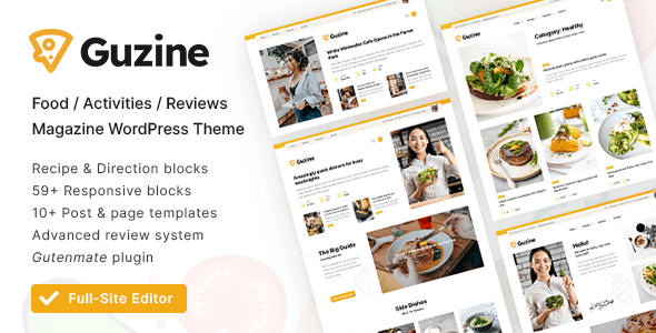 Guzine – Adsense Ready Magazine WordPress Theme for Food Blogging