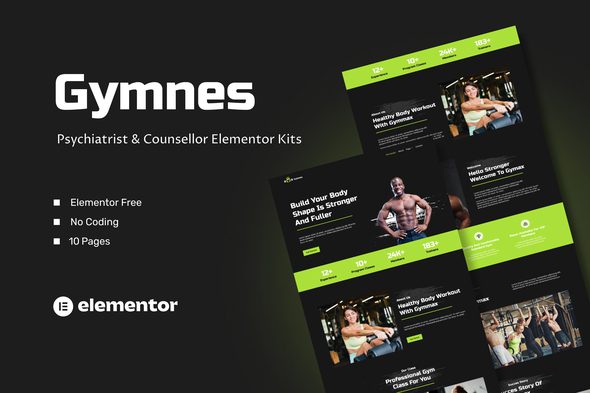 Gymnes – Fiteness and Gym Elementor Template Kit