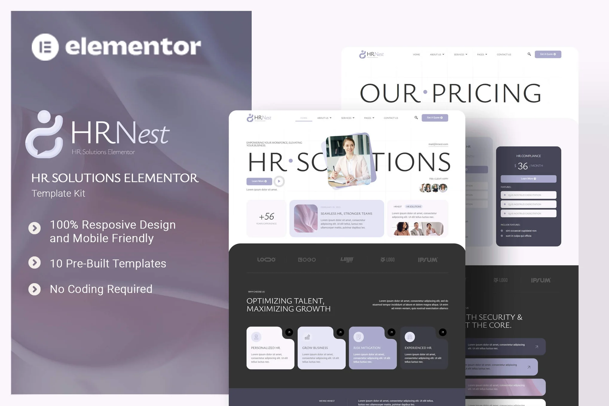HRNest – HR Solutions Elementor Template Kit