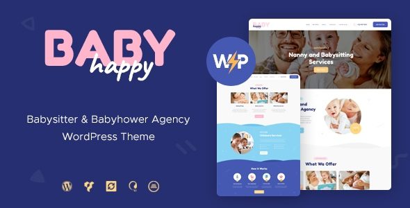 Happy Baby | Nanny and Babysitting Services WordPress Theme