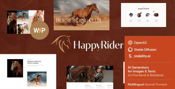 Happy Rider – Horse School and Equestrian Center WordPress Theme