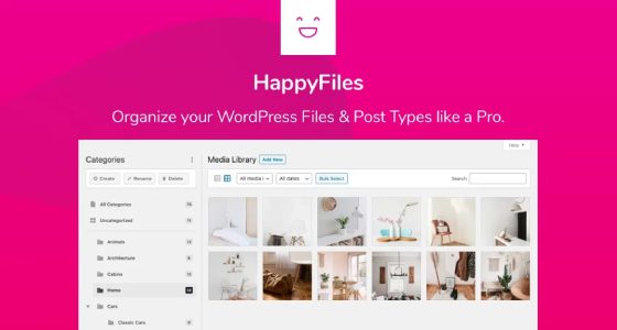 HappyFiles Pro – Organize your WordPress Media Files