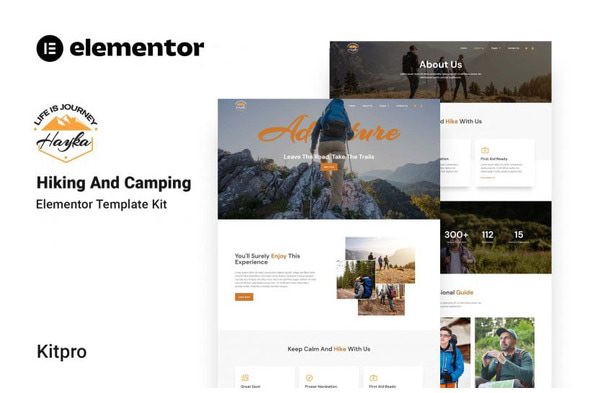 Hayka – Hiking & Camping Elementor Template Kit