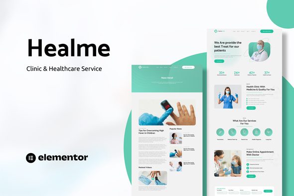 Healme – Clinic and Healthcare Service Elementor Template Kits