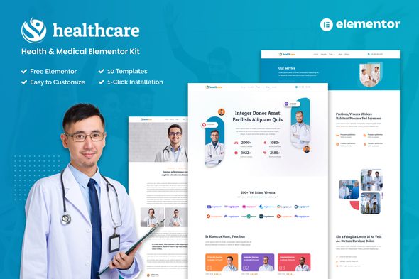 Healthcare – Health and Medical Elementor Template Kit