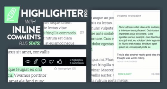 Highlighter Pro – A Medium.com-Inspired Text Highlighting and Inline Commenting Tool for WordPress