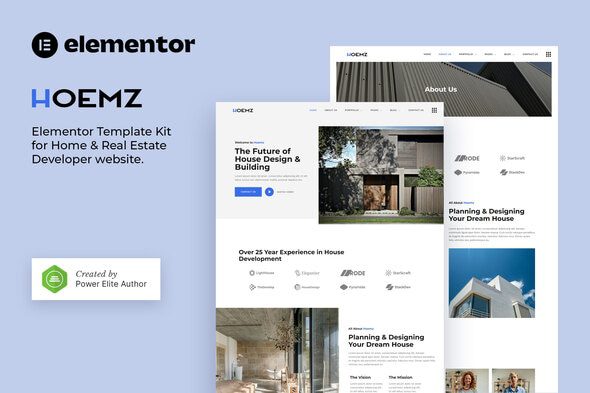 Hoemz – Home & Real Estate Developer Elementor Template Kit