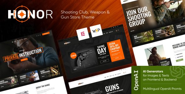 Honor – Shooting Club and Weapon Store WP Theme