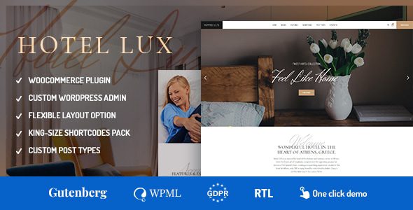 Hotel Lux – Resort and Hotel WordPress Theme