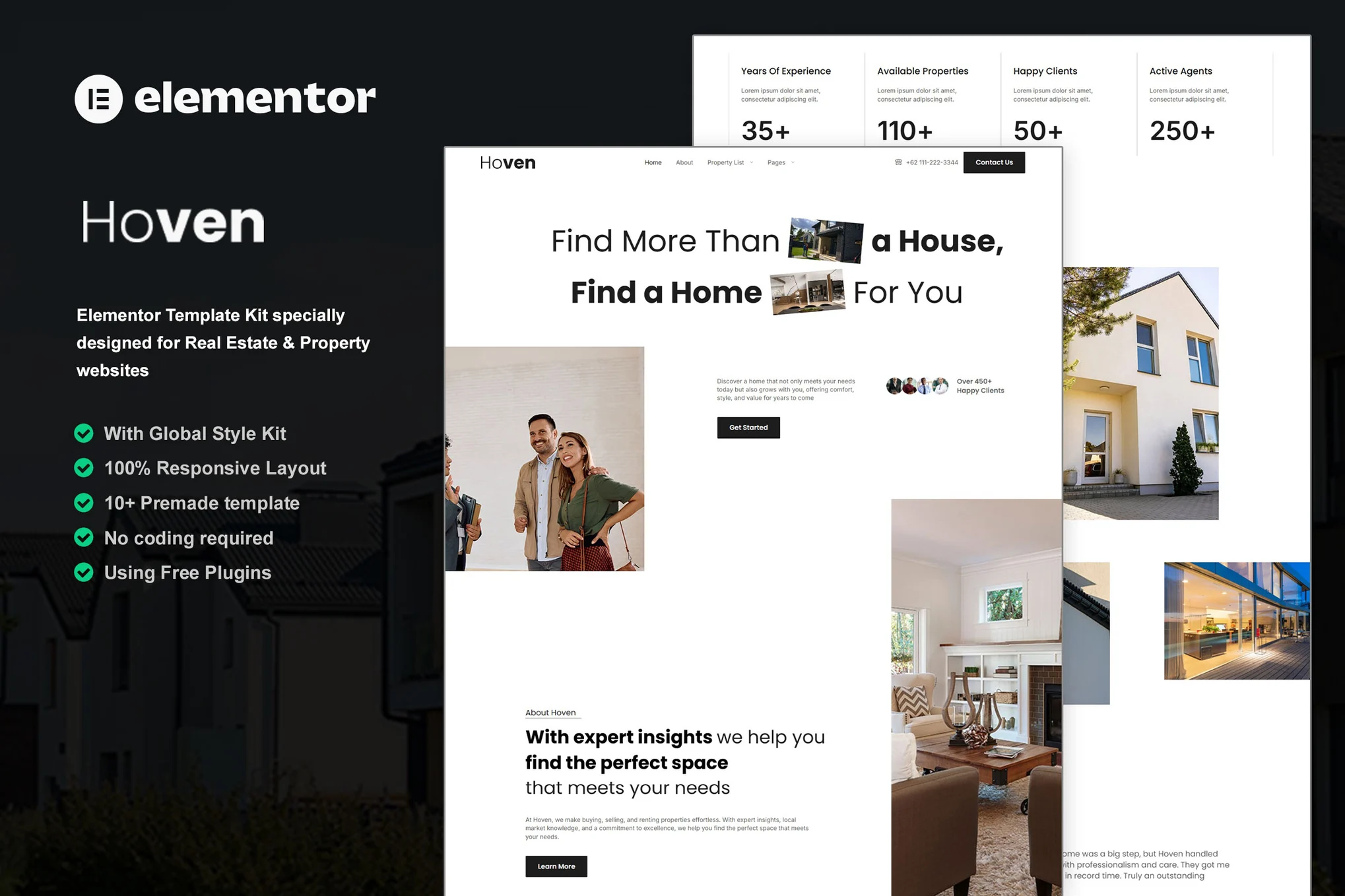Hoven – Real Estate and Property Elementor Template Kit