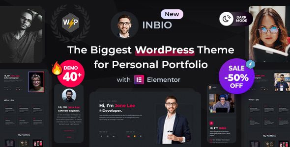 InBio – Personal Portfolio WordPress Theme