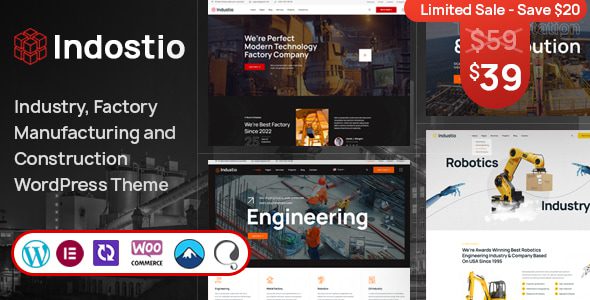 Indostio – Factory and Manufacturing WordPress Theme