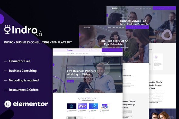 Indro – Business Consulting Elementor Template Kit