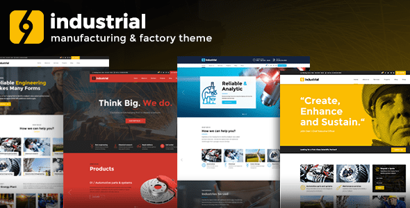 Industrial – Corporate, Industry and Factory WordPress Themes