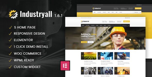 Industryall – Industrial and Factory WordPress Theme