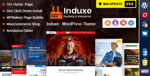 Induxe – Industry and Manufacturing WordPress Theme
