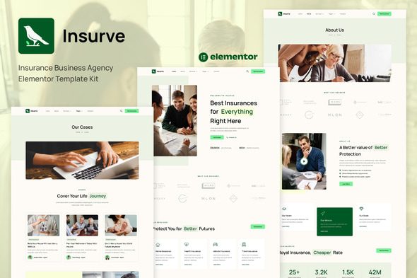 Insurve – Insurance Business Agency Elementor Template Kit