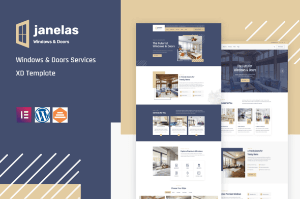 Janelas – Windows and Doors Services Elementor Template Kit