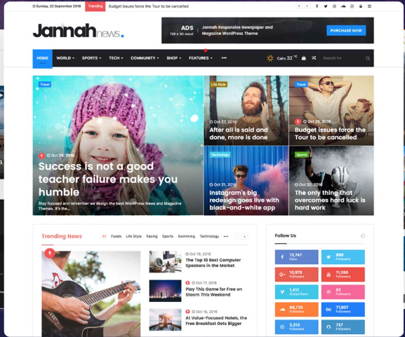 Jannah News – Newspaper Magazine News AMP BuddyPress