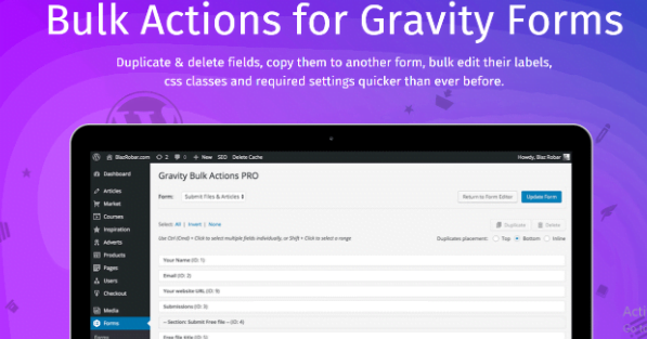 Jetsloth – Gravity Forms Bulk Actions Pro