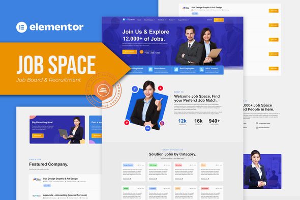Job Space – Job Board and Recruitment Elementor Template Kit