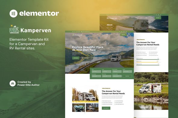 Kamperven – Campervan and RV Rental Elementor Template Kit