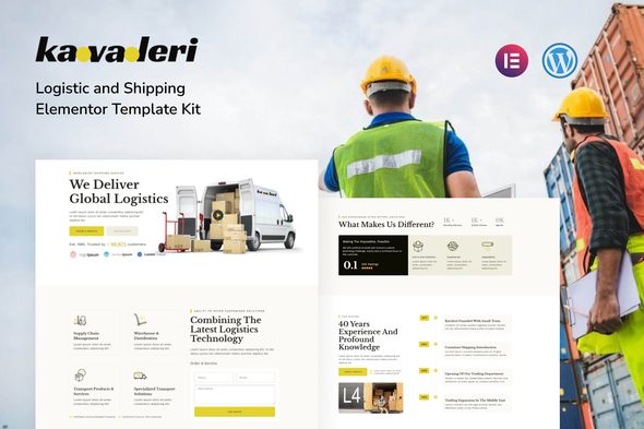 Kavaleri Logistic & Shipping Elementor Template Kit