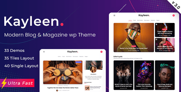 Kayleen | Blog and Magazine WordPress Theme
