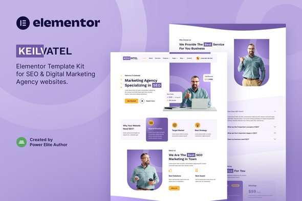 Keilvatel – SEO and Digital Marketing Agency Elementor Template Kit