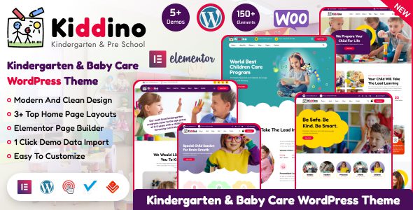 Kiddino – Kids and Kindergarten WordPress Theme