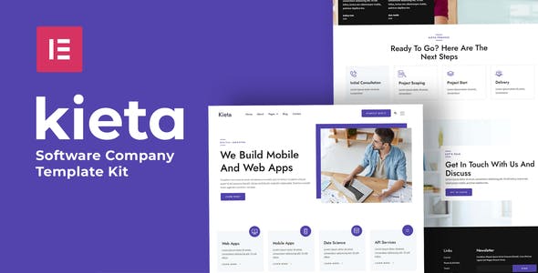 Kieta – App and Software Agency Elementor Template Kit