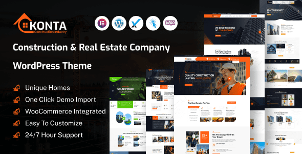 Konta – Construction and Real Estate Company WordPress Theme