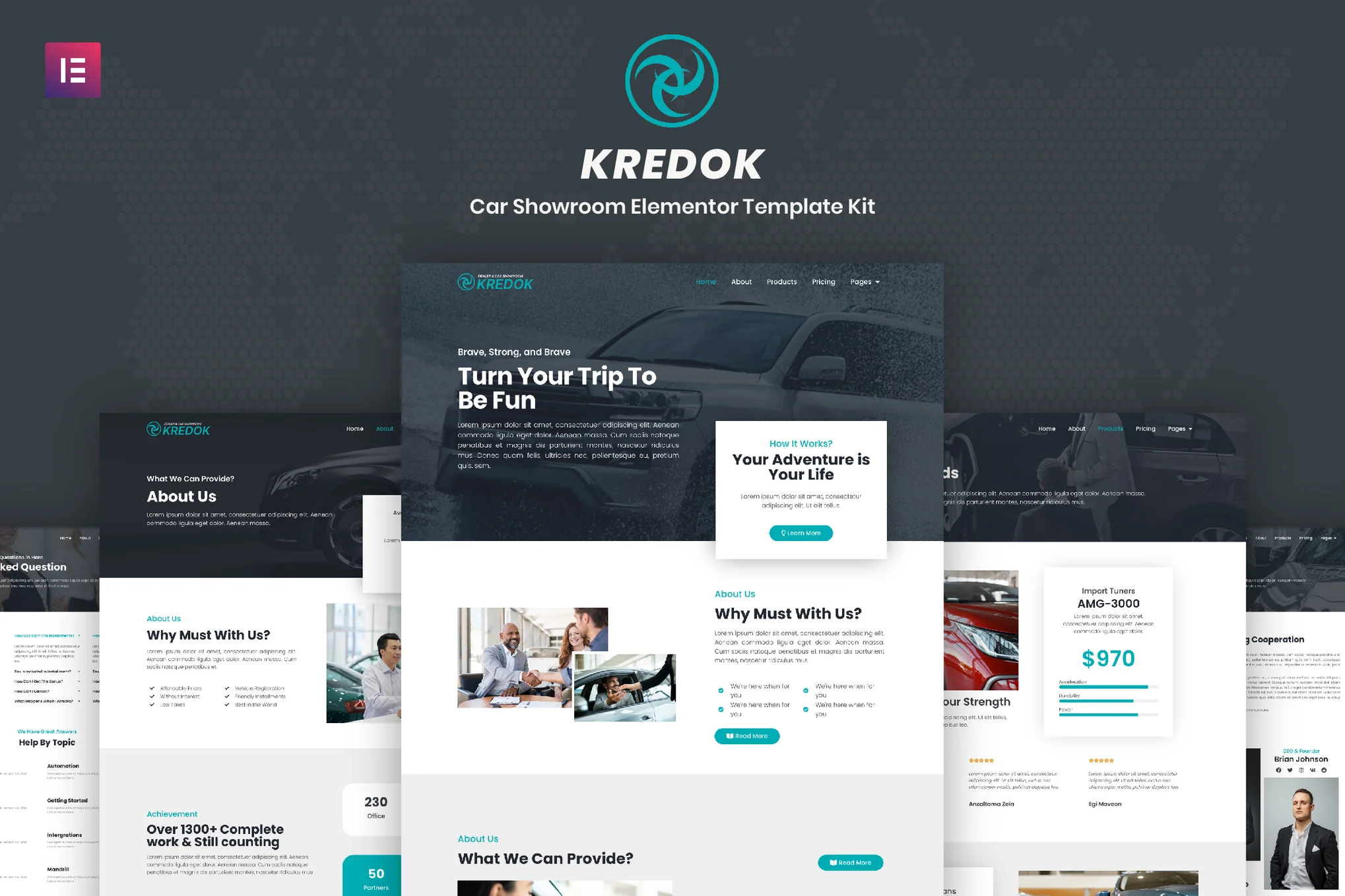 Kredok – Car Showroom Elementor Template Kit