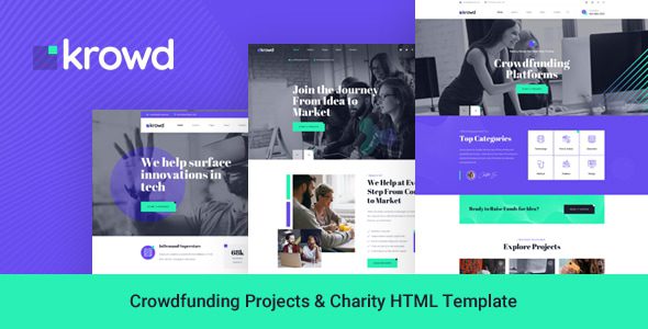 Krowd Crowdfunding and Charity WordPress Theme