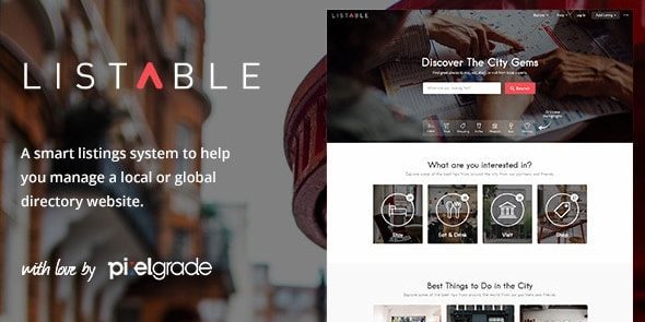 LISTABLE – A Friendly Directory WordPress Theme