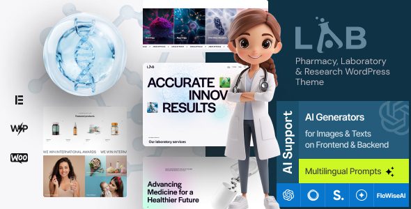 Lab – Pharmacy, Laboratory and Research WordPress Theme