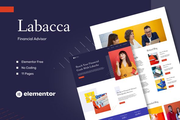 Labacca – Financial Advisor Elementor Template Kit