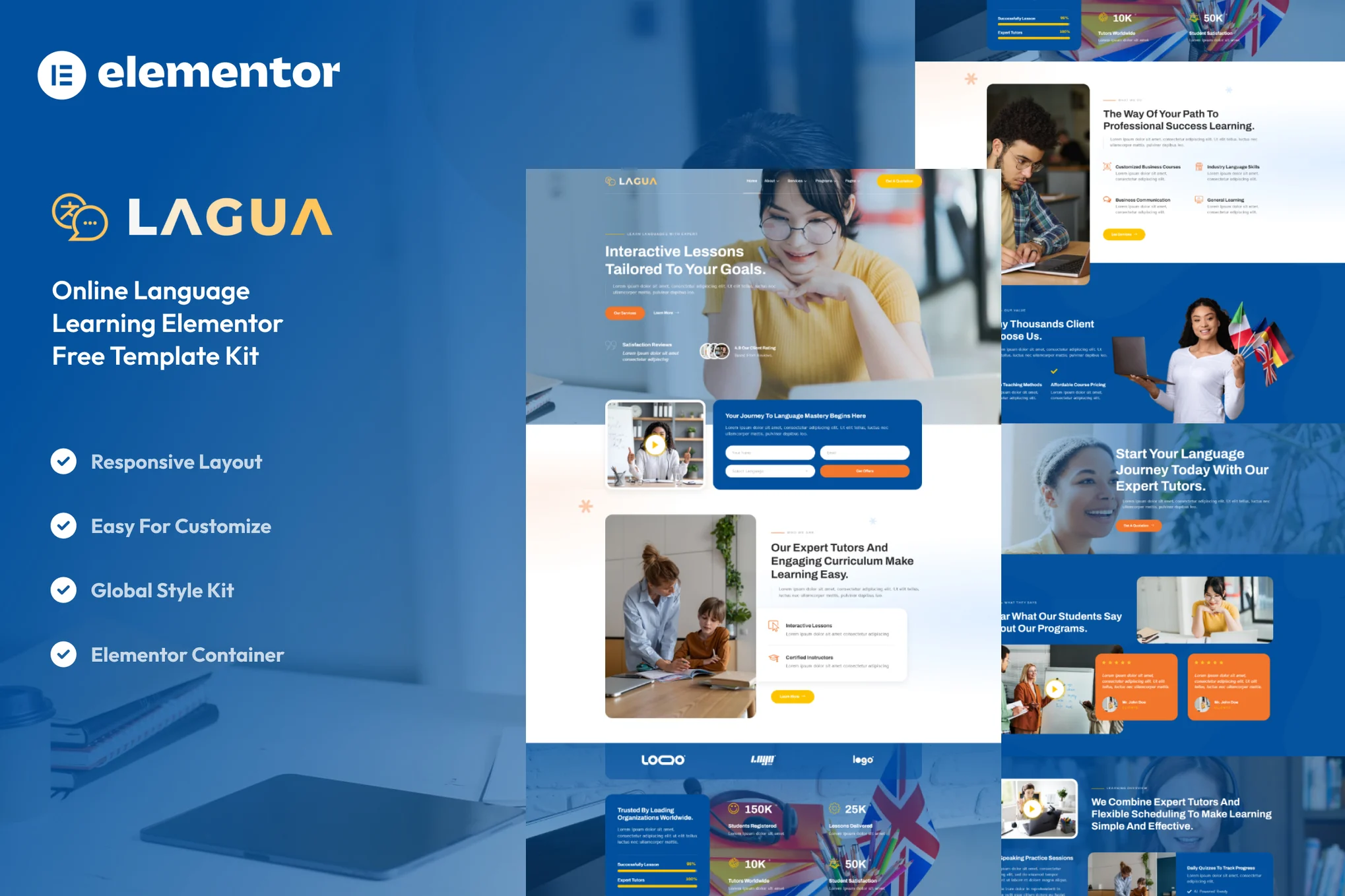 Lagua – Language Course and Learning Center Elementor Template Kit