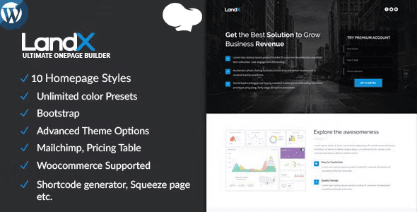 LandX – Multipurpose WordPress Landing Pages