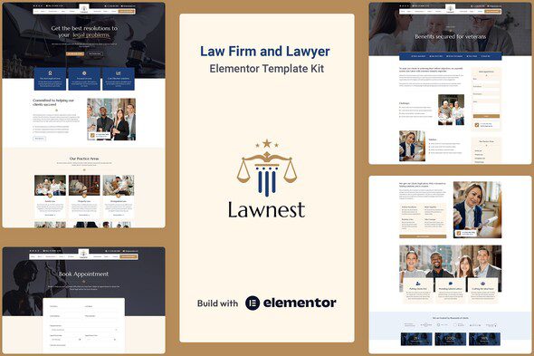 Lawnest – Law Firm and Lawyer Elementor Pro Template Kit