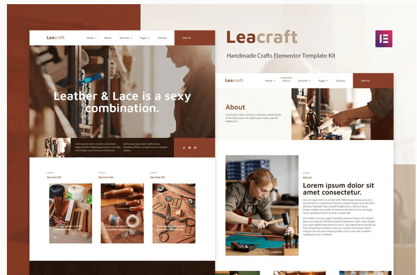 Leacraft – Handmade Crafts Elementor Template Kit