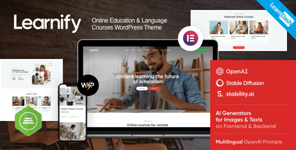 Learnify – Online Education Courses WordPress Theme