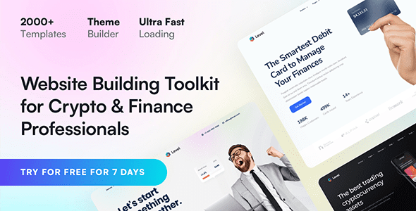 Level – Financial Technology and Crypto WordPress Theme