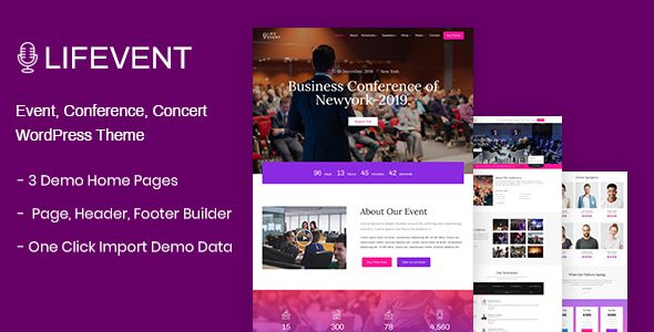 Lifevent – Conference WordPress Theme