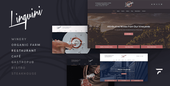 Linguini – Restaurant WordPress Themes