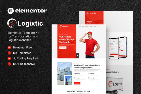 Logixtic – Transportation and Logistic Elementor Template Kit